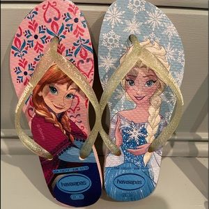 Kids Havaianas US 13C/1Y-Disney Frozen Anna & Elsa